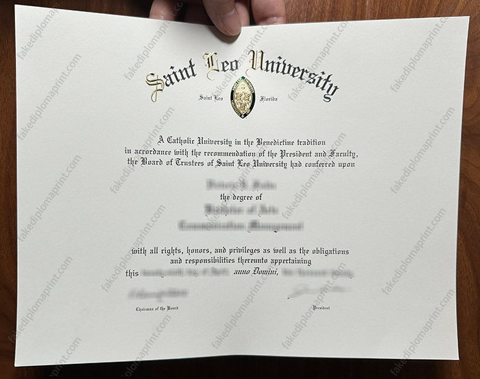 Saint Leo University diploma
