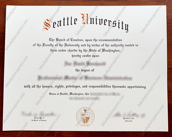 Seattle University diploma