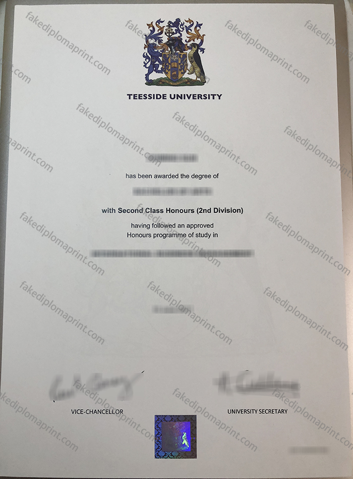 Teesside University diploma