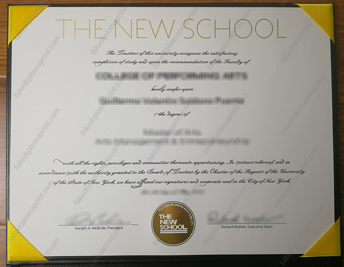 The New School diploma