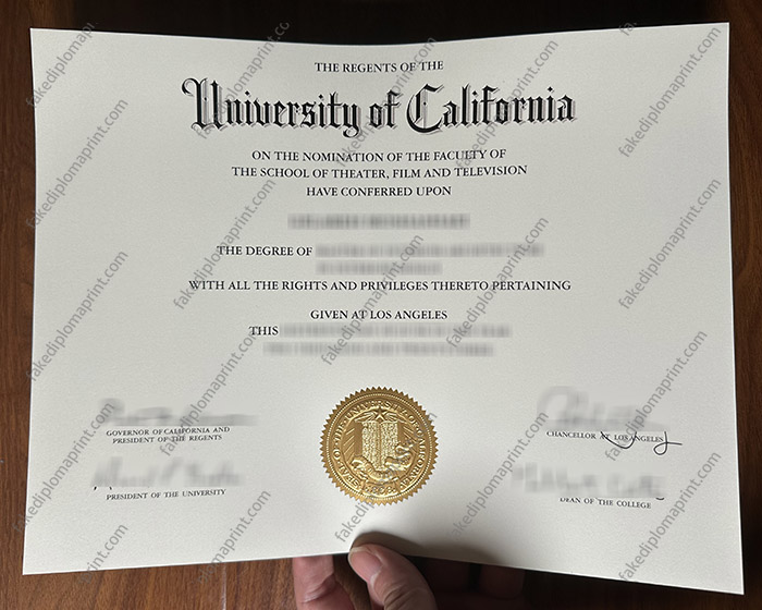 UC Los Angeles diploma