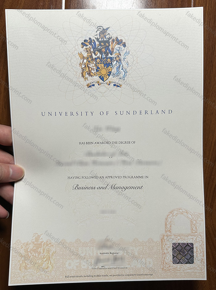 University of Sunderland diploma