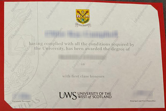 University of The West of Scotland diploma
