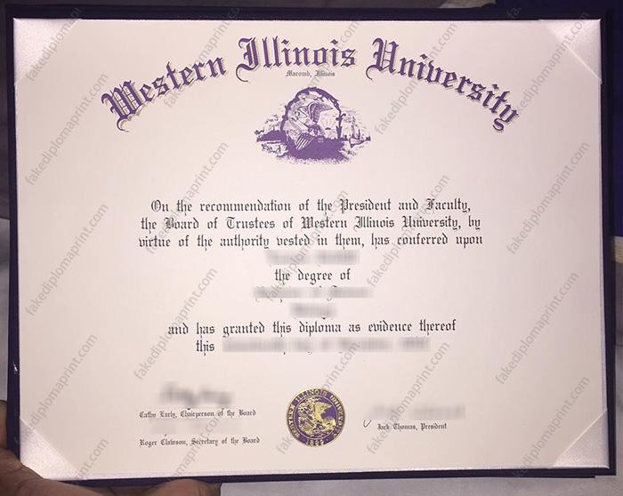 Western Illinois University diploma