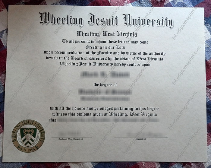 Wheeling Jesuit University diploma