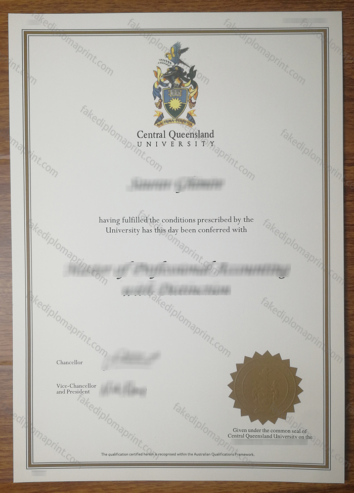 Central Queensland University diploma