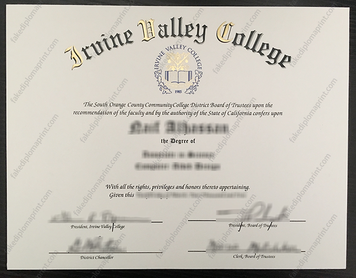 Irvine Valley College diploma