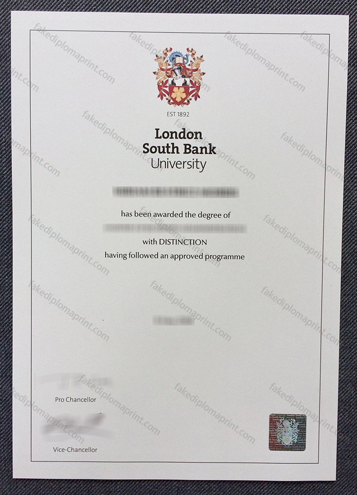 London South Bank University diploma