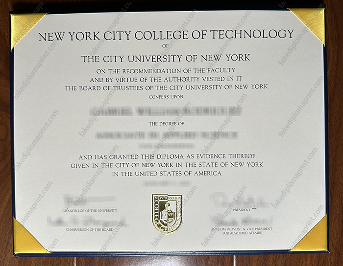 New York City College of Technology diploma