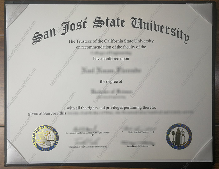 San Jose State University diploma