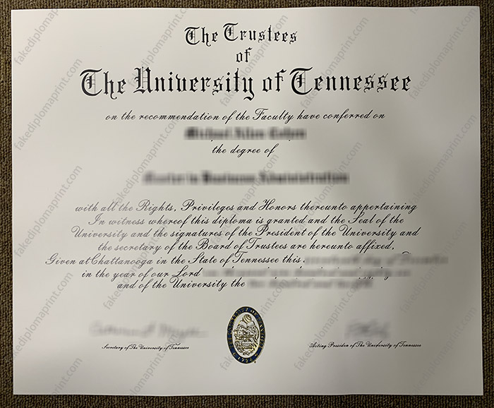 University of Tennessee diploma