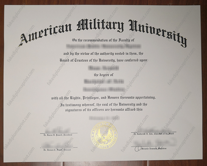 American Military University diploma