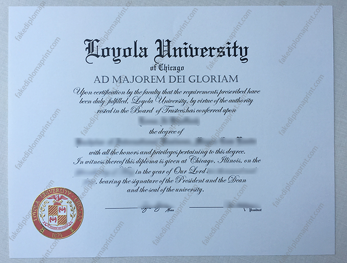 Loyola University diploma
