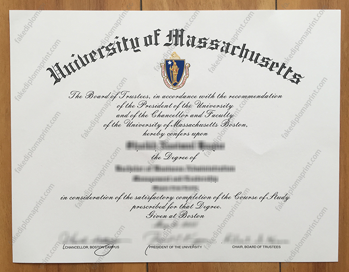 University of Massachusetts diploma