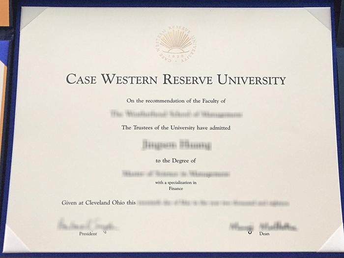 Case Western Reserve University diploma