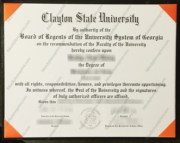 Clayton State University diploma