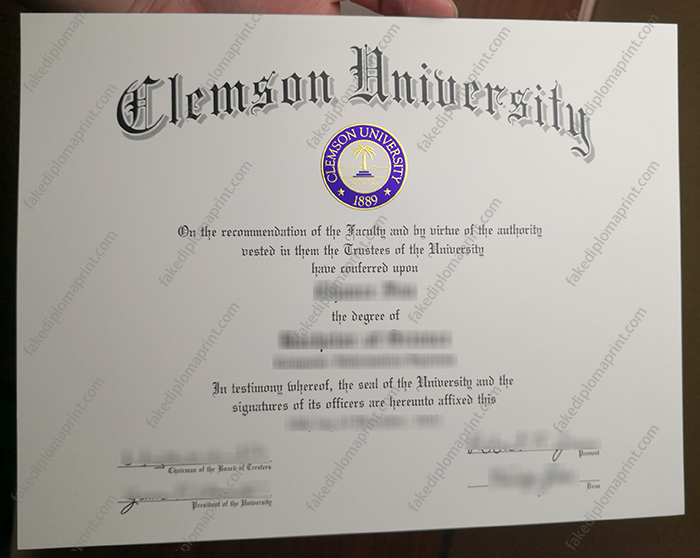 Clemson University diploma