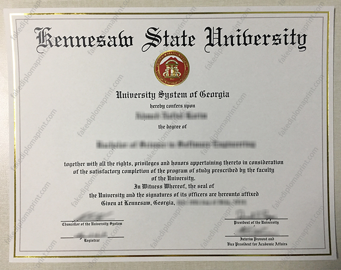 Kennesaw State University diploma