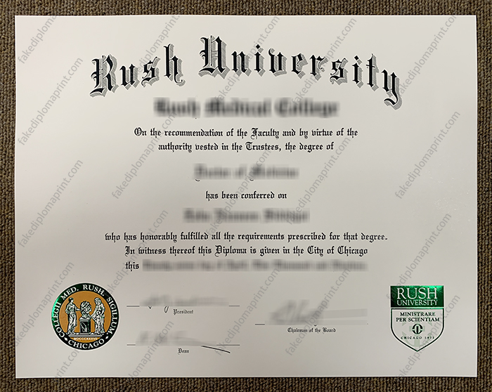 Rush University diploma