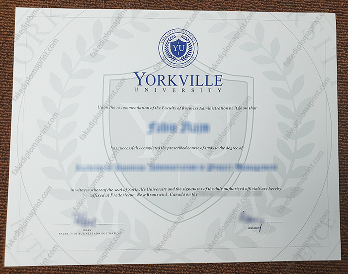 Yorkville University diploma