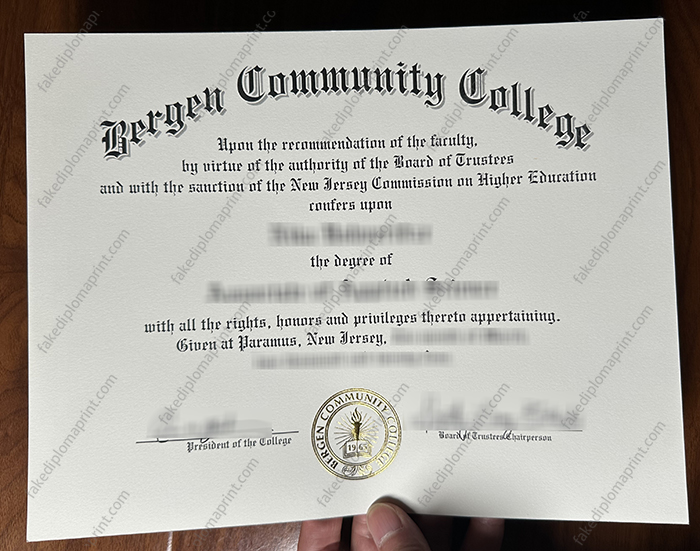 Bergen Community College diploma
