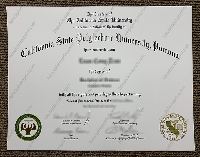 California State Polytechnic University Pomona diploma