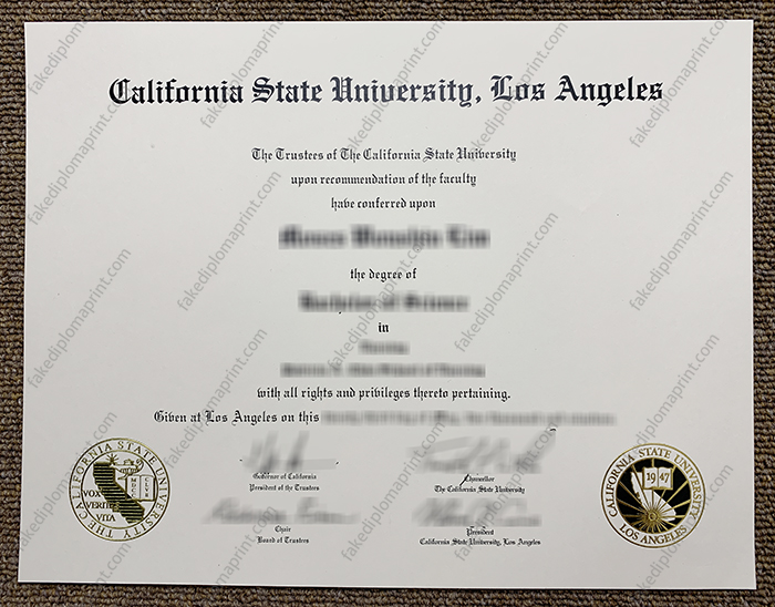 California State University Los Angeles diploma