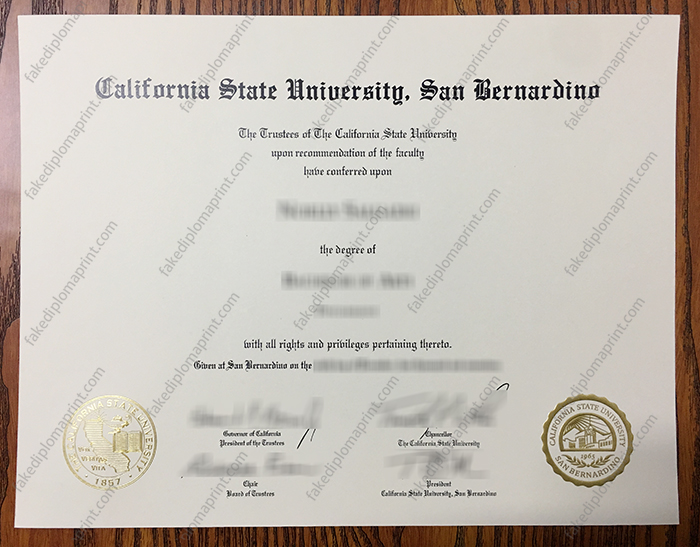 California State University San Bernardina diploma