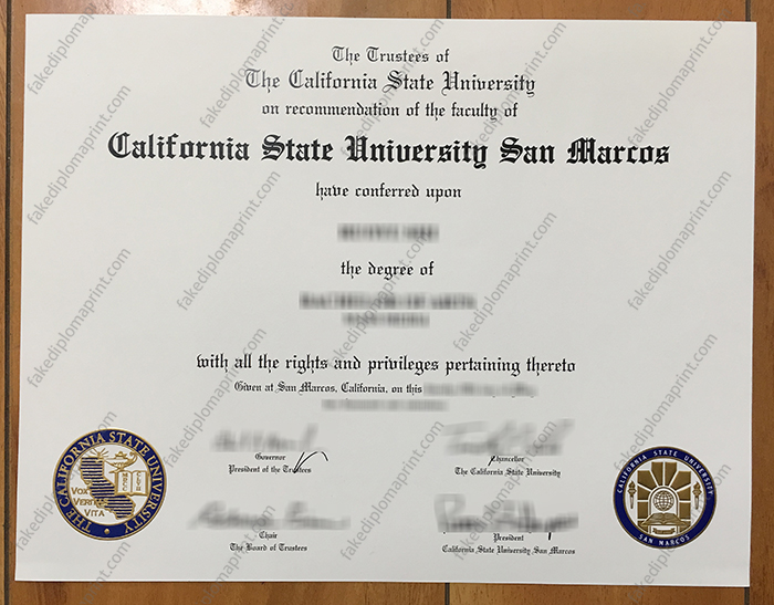 California State University San Marcos diploma