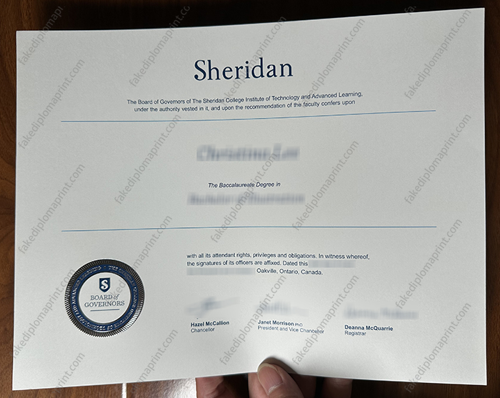 Sheridan College diploma