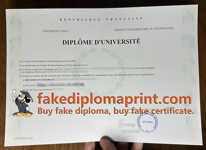 Claude Bernard University Lyon 1 diploma
