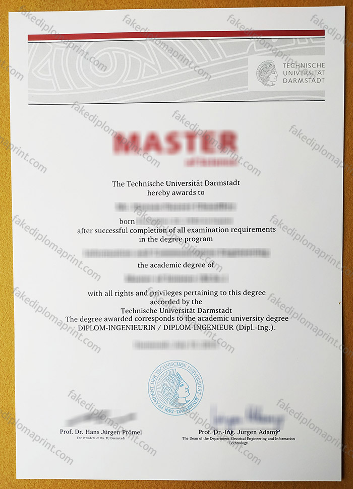 Technische Universitat Darmstadt diploma