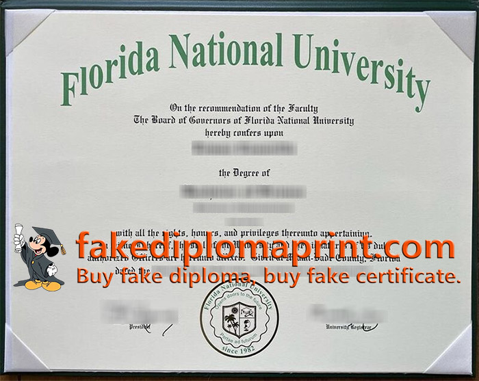 Florida National University diploma