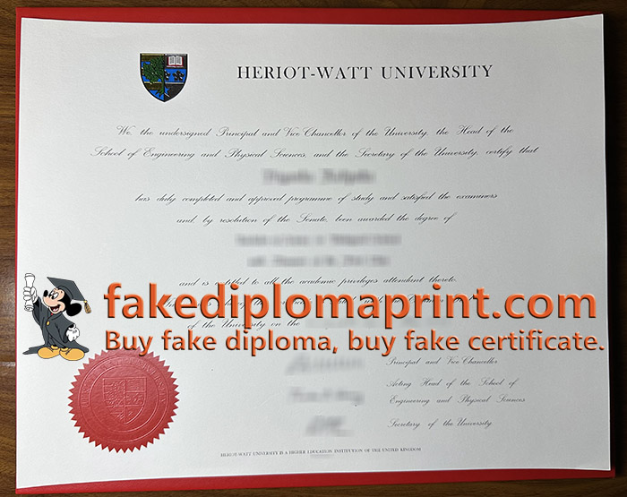 Heriot-Watt University diploma