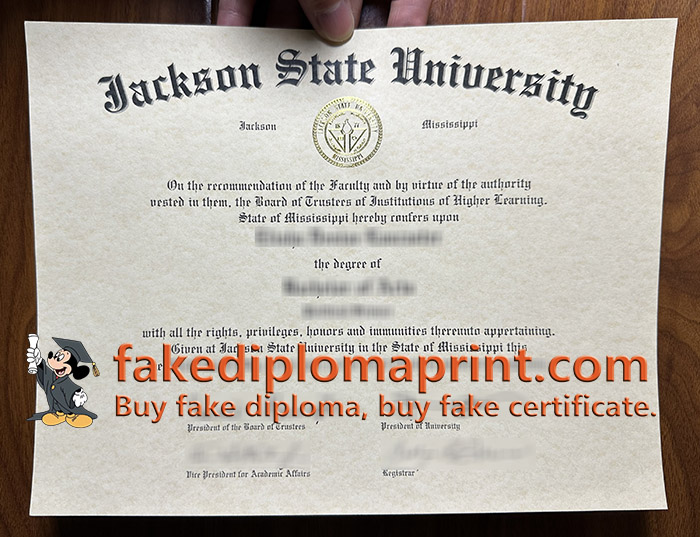 Jackson State University diploma