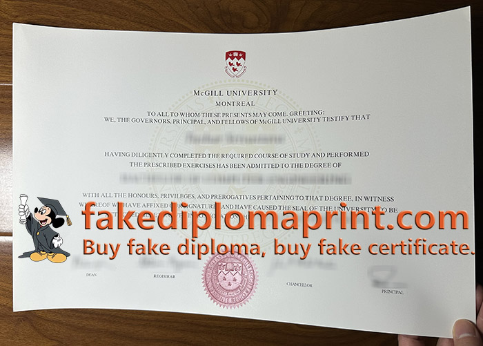 McGill University diploma