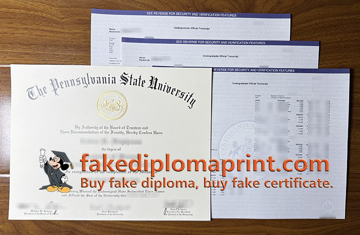 Pennsylvania State University diploma