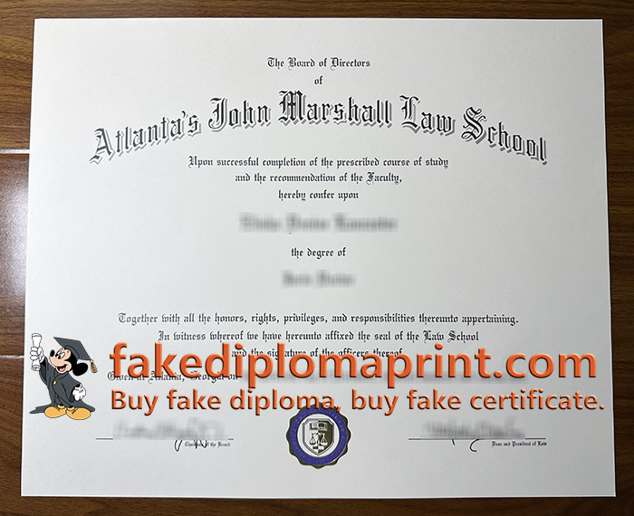Atlanta's John Marshall law school diploma