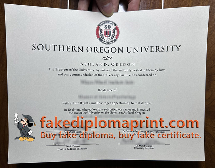 Southern Oregon University diploma