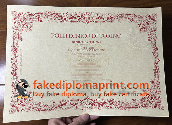 Politecnico di Torino diploma