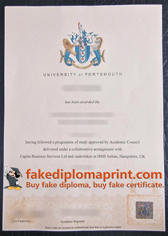 University of Portsmouth diploma