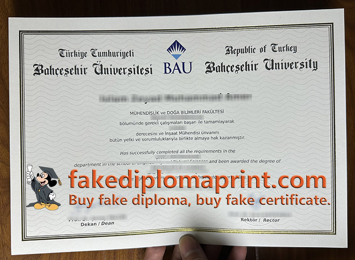 Bahcesehir University degree