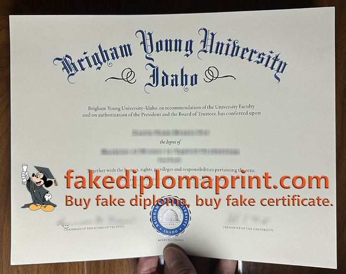 Brigham Young University Idaho diploma