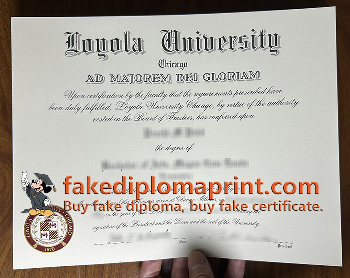 Loyola University Chicago diploma