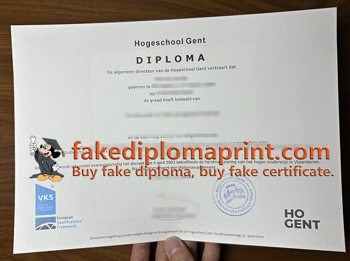 Hogeschool Gent certificate