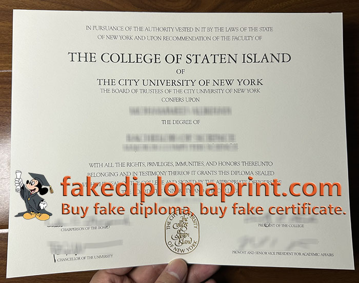 College of Staten Island degree