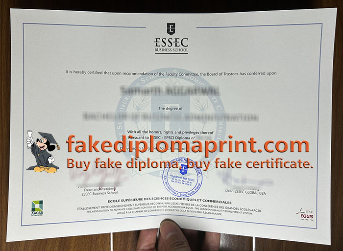 ESSEC Business School certificate