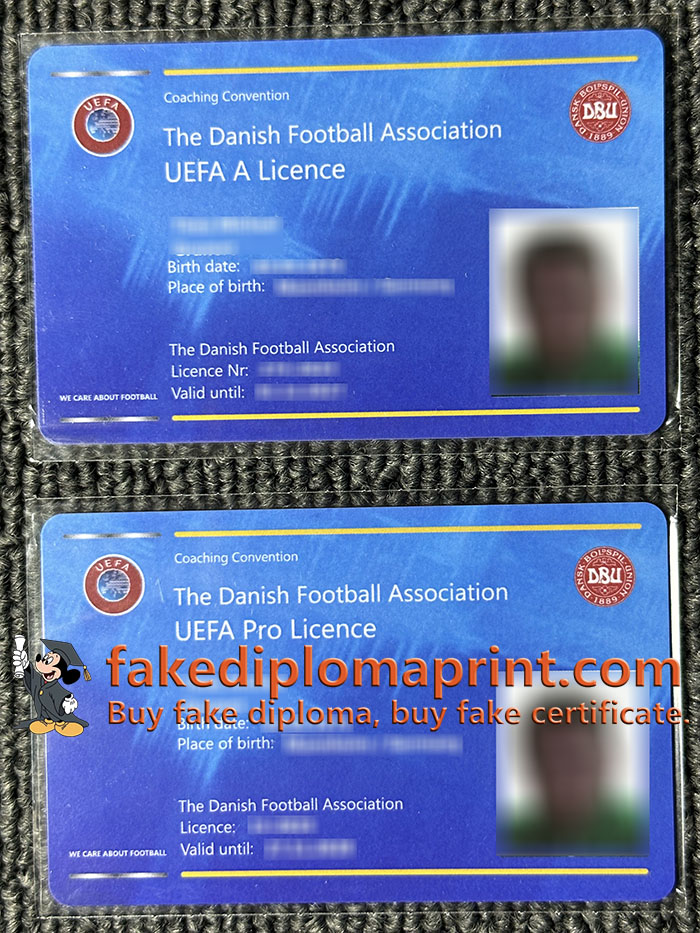 UEFA Coaching License Card