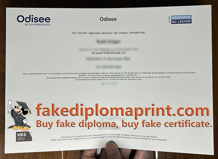 Odisee hogeschool certificate