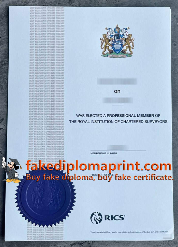 RICS certificate